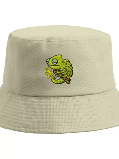 כובע דלי SUP רקום צבע חאקי